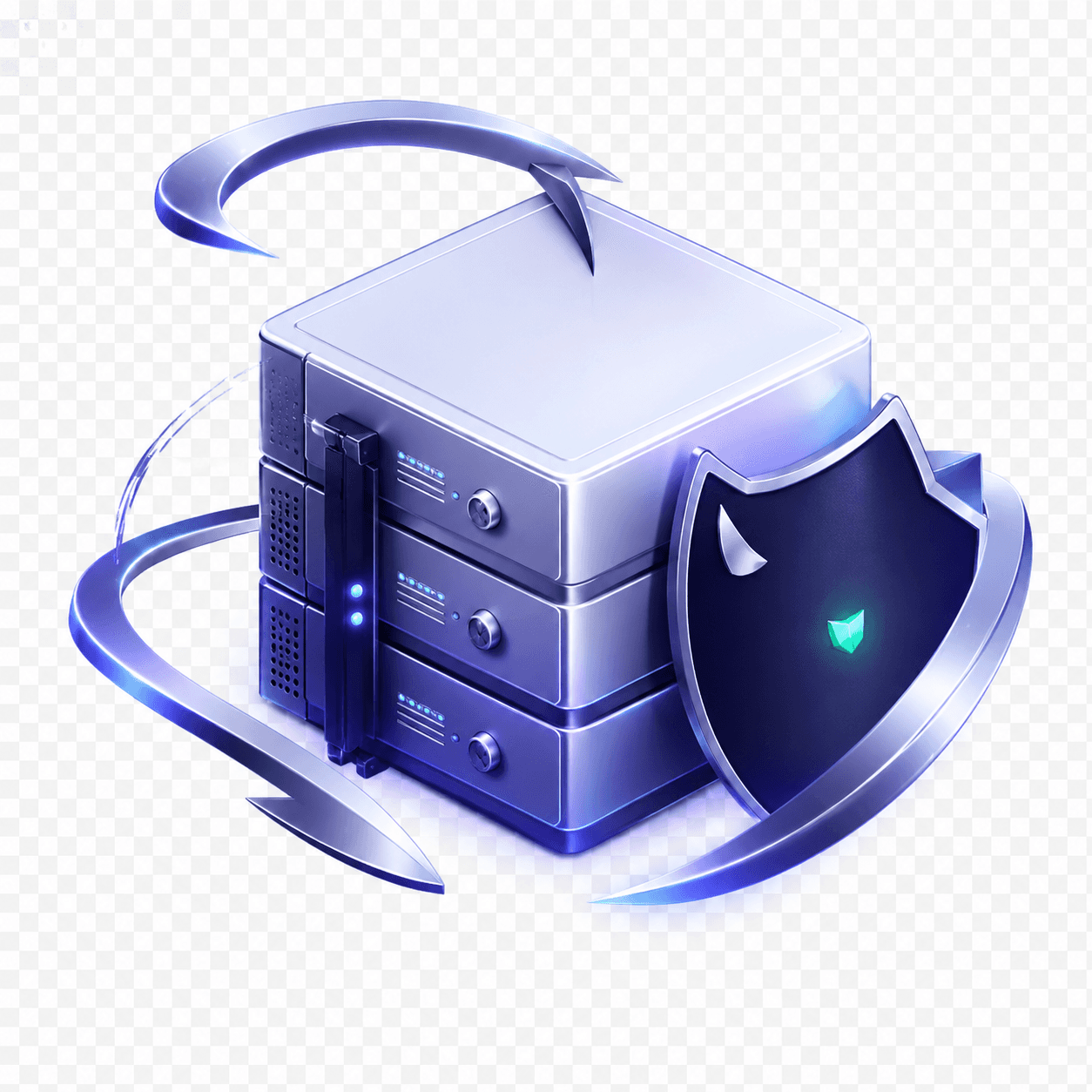 Secure data storage protected by an encryption shield